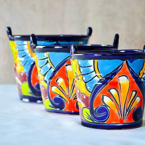 A Set  OF 3 Talavera pots
