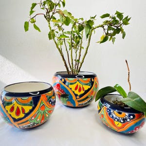 3 Macetas de talavera