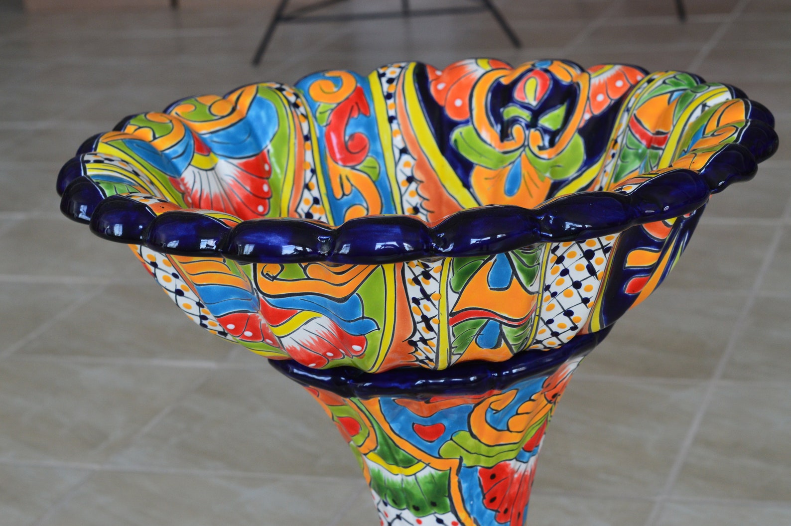Talavera Mexican Pottery BIRD BATH Etsy