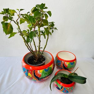 3 Macetas de talavera