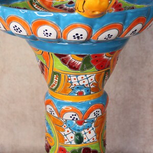 Talavera Mexican Pottery BIRD BATH zdjęcie 7