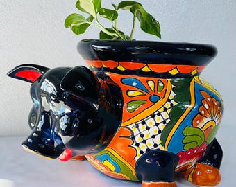 Schweinchen Talavera Topf