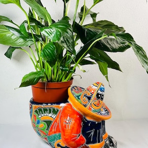 Talavera Pancho Pot: Mexican Pottery Planter