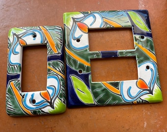 Calla Lilien Licht Teller: Florale Keramik Schalter Abdeckung