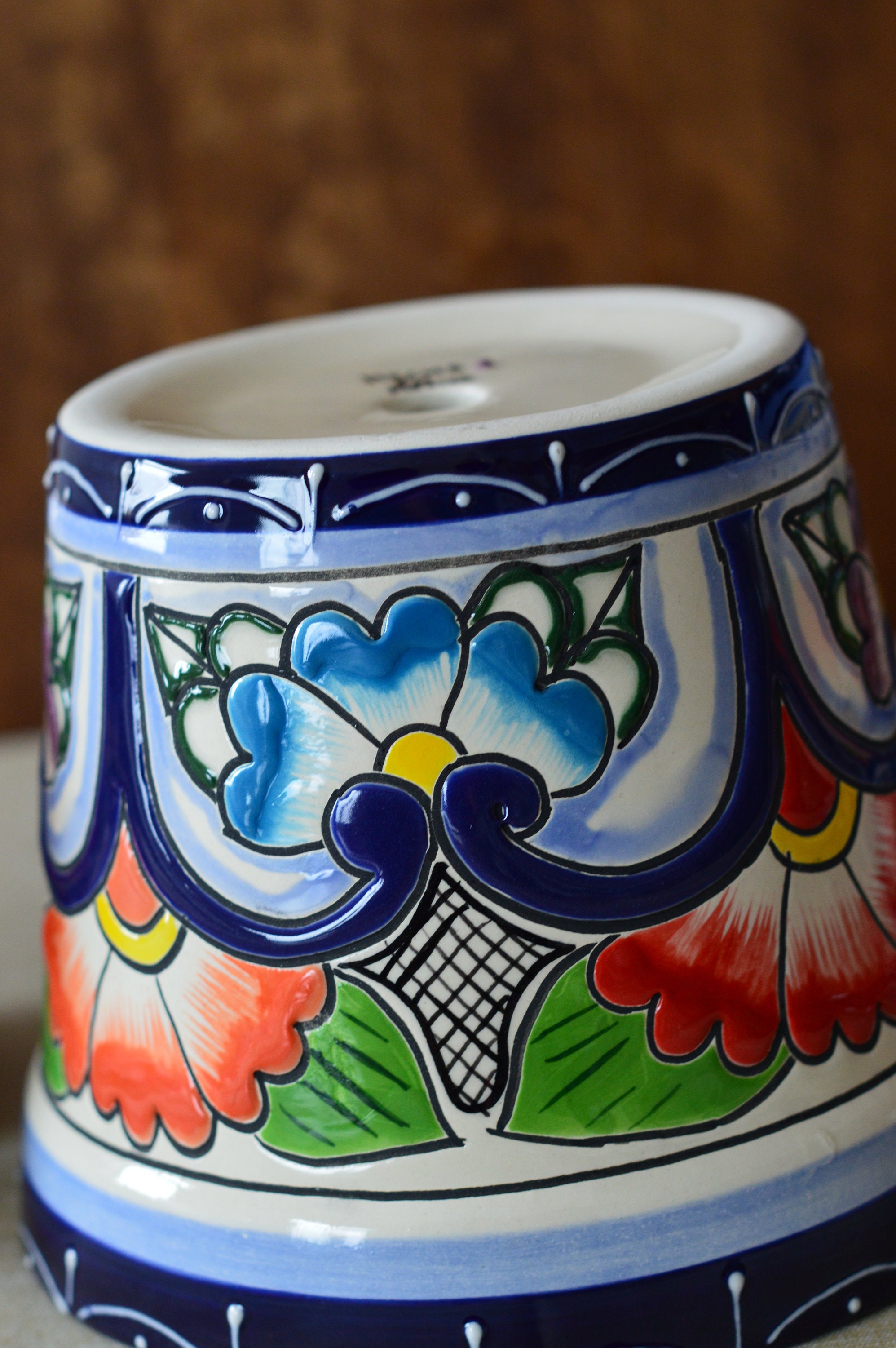 2 Talavera Conic Pots - Etsy