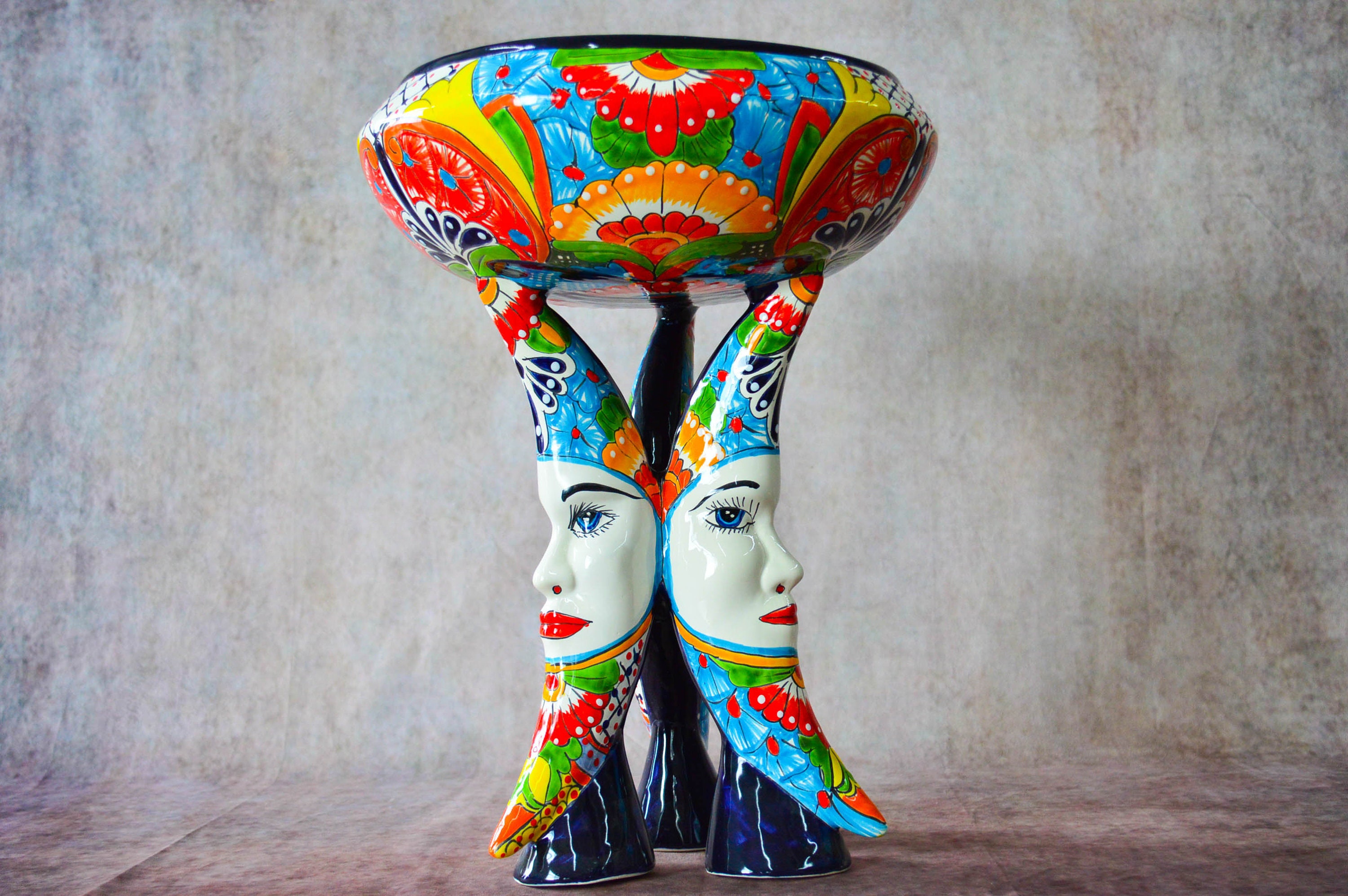 Talavera Mexican Pottery BIRD BATH MOONS Etsy