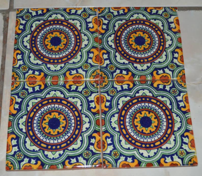 48 Mexican Talavera Tile 4x4 Etsy UK