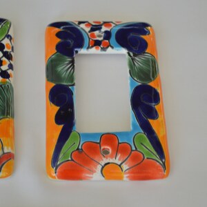 Tapa Para Interruptor De Cerámica Talavera Estilo Mexicano – Placa Single Rocker Decorada A Mano