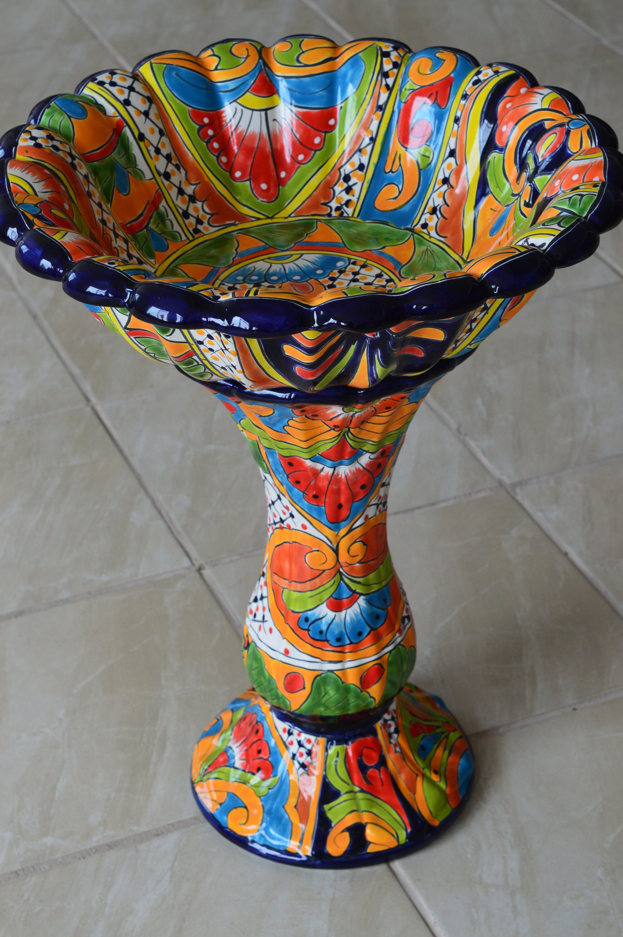 Talavera Mexican Pottery BIRD BATH Etsy