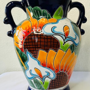 Florero elegante de talavera GIRASOL