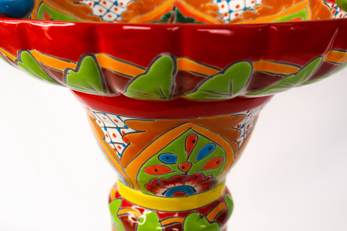 Talavera Mexican Pottery BIRD BATH Etsy