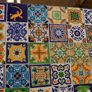 24 Mexican Talavera Tile mix 4x4&quot;