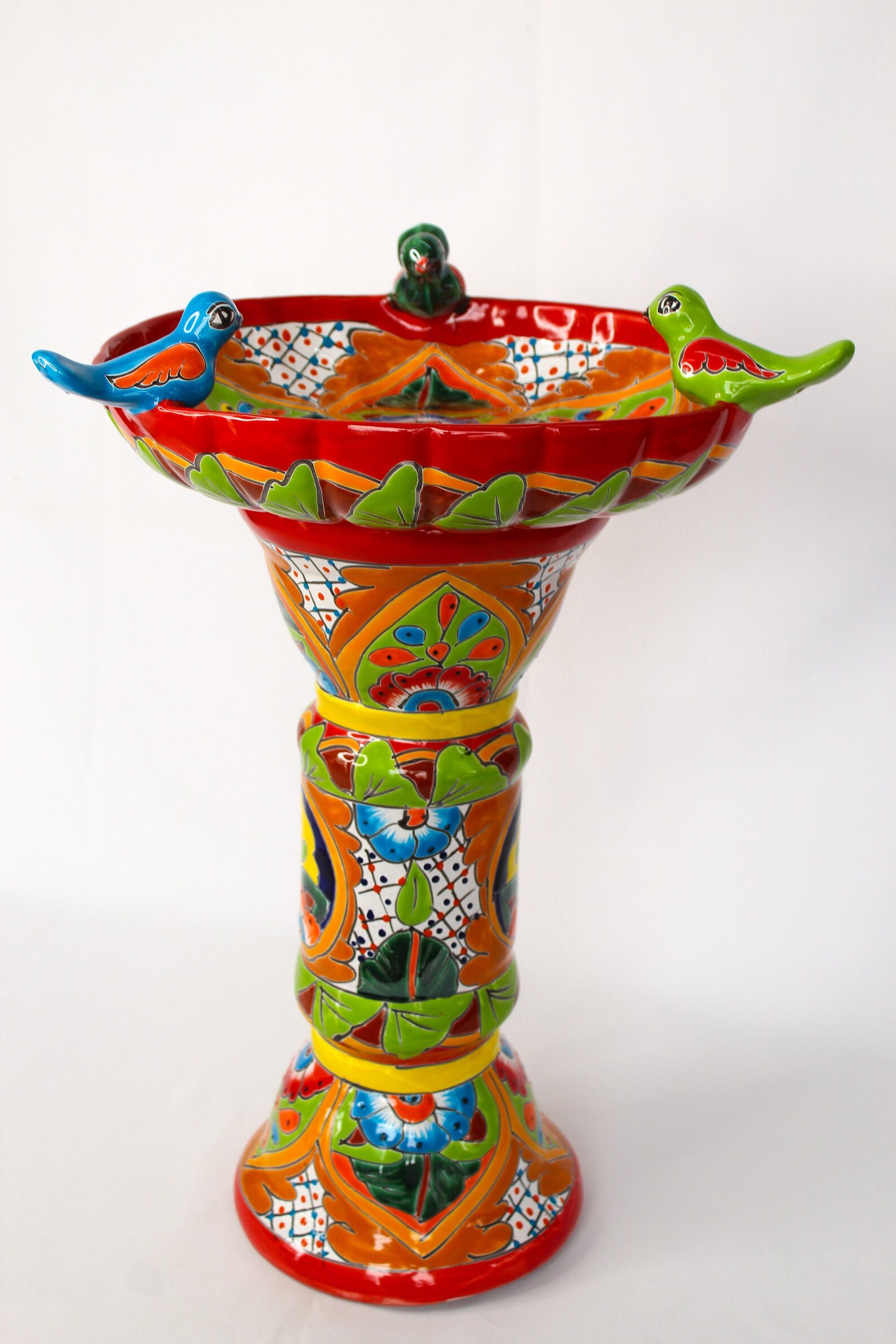 Talavera Mexican Pottery BIRD BATH Etsy