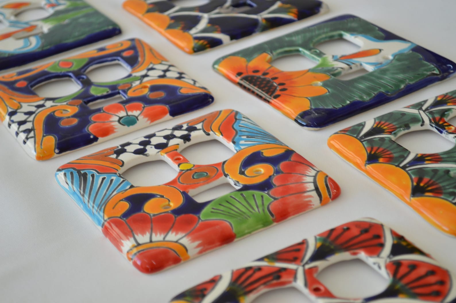 2 Mexican Talavera Pottery Wall Art 5 X 5 Light | Etsy