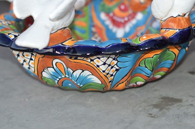 Talavera Mexican Pottery BIRD BATH Etsy