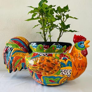 Maceta Talavera Gallo