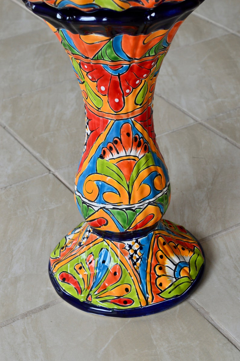 Talavera Mexican Pottery BIRD BATH Etsy