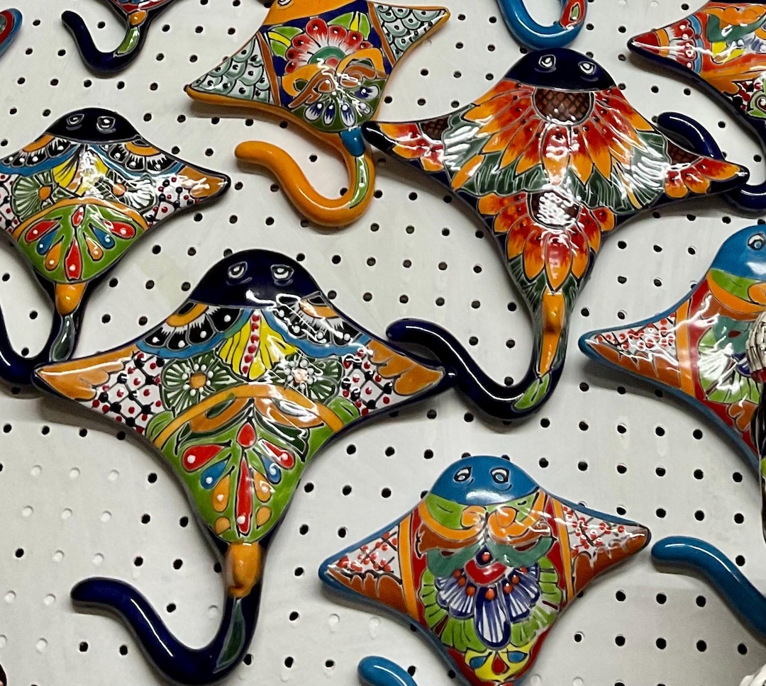 Mantarraya Decoration Handmade Talavera Mantarraya Wall Decor: Mexican Folk Art - Etsy