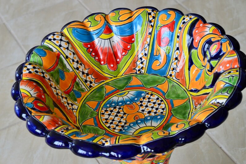 Talavera Mexican Pottery BIRD BATH Etsy