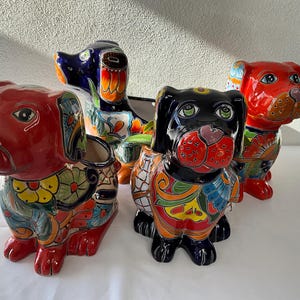 Talavera Hundetopf: Handbemalter mexikanischer Blumentopf