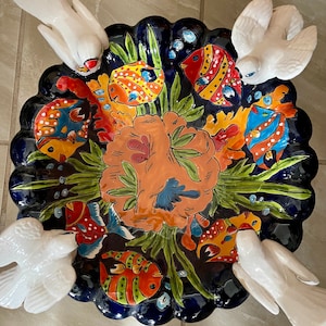 Talavera Mexican Pottery BIRD BATH