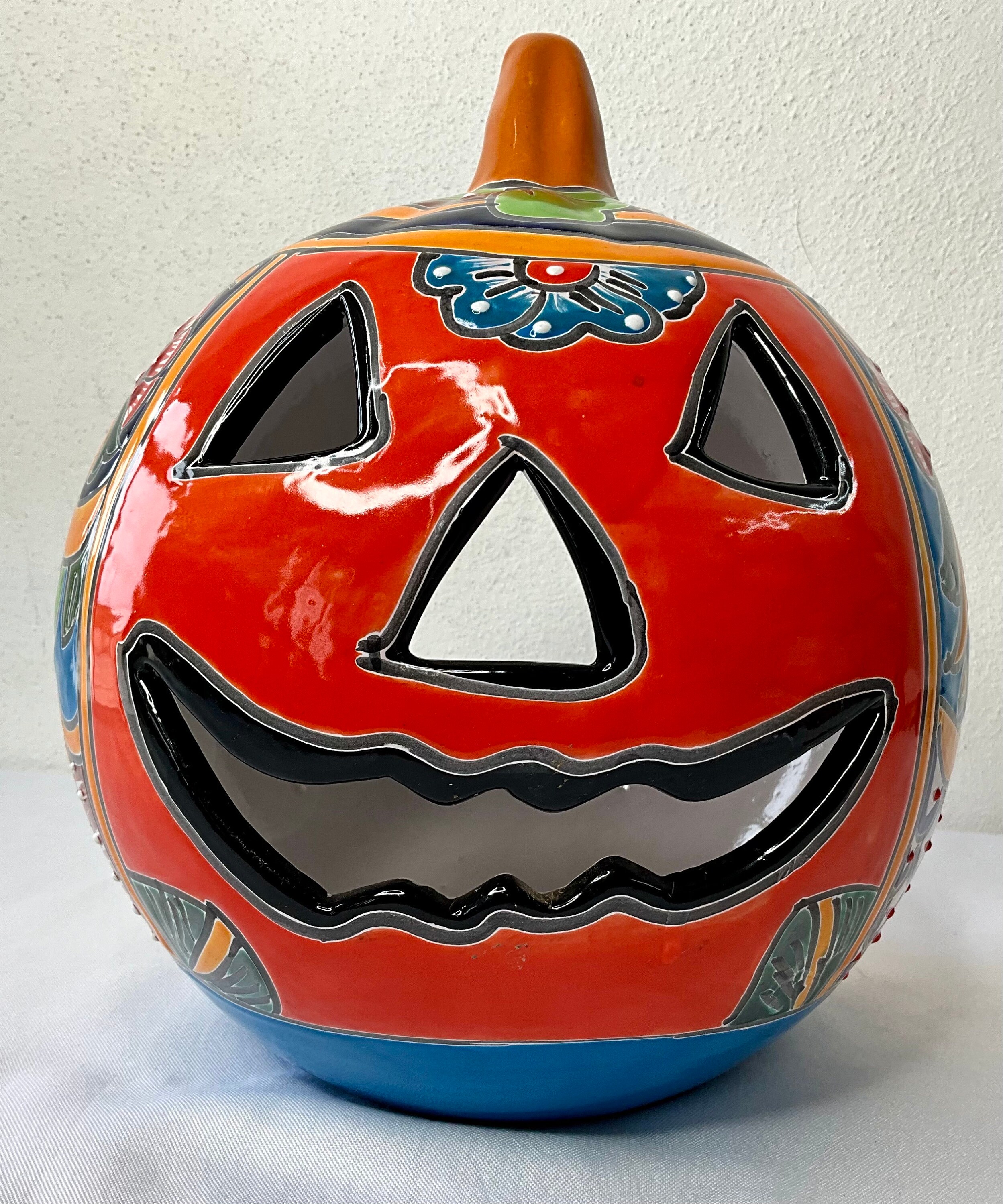 Candela a forma di zucca Media Halloween diam.10 cm - Cereria Introna