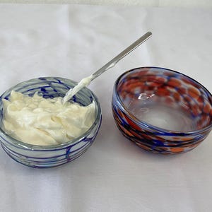 Hand made Glass Bowl: Unique Kitchen Dish (4x2 inches)