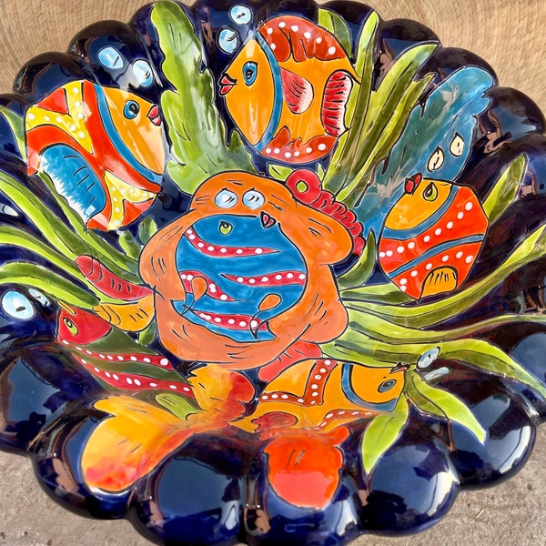 Talavera Mexican Pottery BIRD BATH