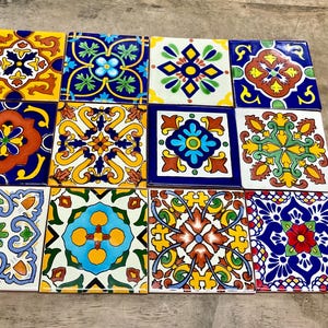 48 Mexican Talavera Tile mix 4x4 &quot;
