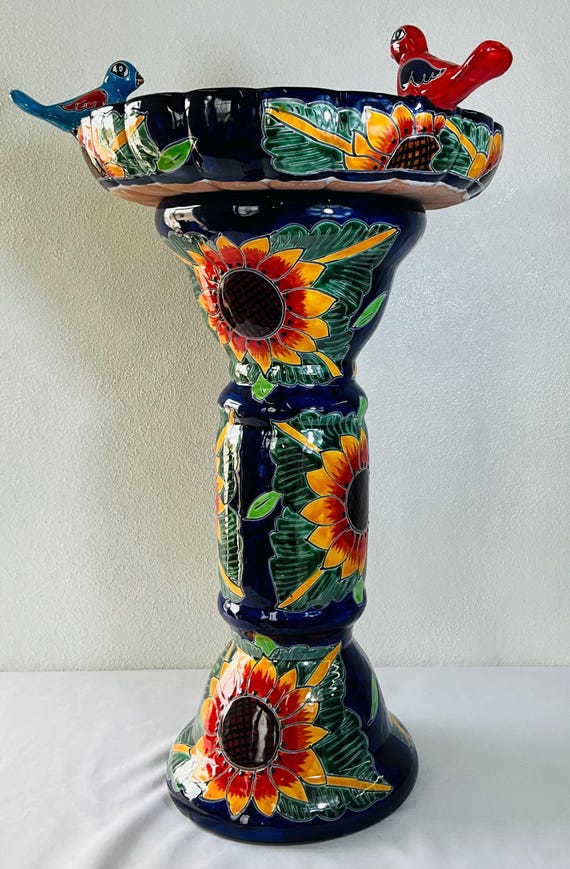 飾り物 タラベラメキシコ陶器バードバス - Etsy 日本