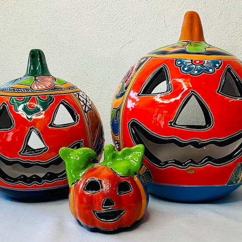 Portacandele a forma di zucca autunnale, con gnomo di zucca, in ceramica, Halloween, zucca, decorazione in ceramica, portacandele per l'autunno