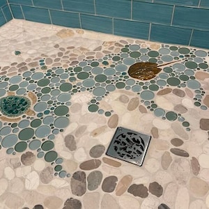 Shower Drain, Replacement For Schluter-Kerdi, Sharks Design by Designer Drains