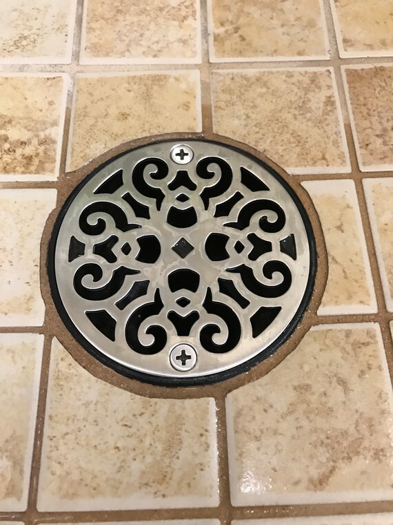 Shower Drain, 3.25 Diameter, Octopus Design by Designer Drains 