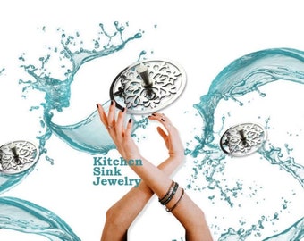 Kitchen Sink Strainer, by Designer Drains, Jewelry For Your Sink, Motif No. 7