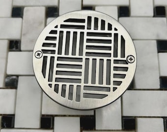 Geometric Patio Drain Cover: NDS 3 or 4 Inch Replacement