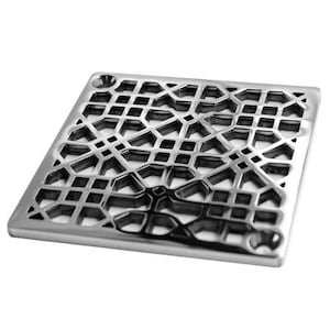 Shower Drain Cover - Moresque No. 1 Design - Decorative Square Drain Made to fit Schluter
