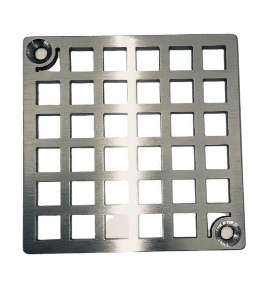 4 Inch Round Shower Drain Cover, Geometric No. 7