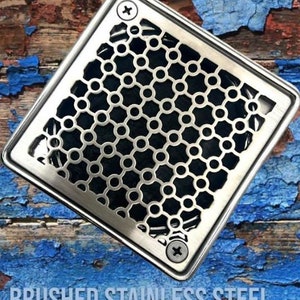 Shower Drain Cover, Square Replacement Cover made to fit Schluter, Architecture No. 5
