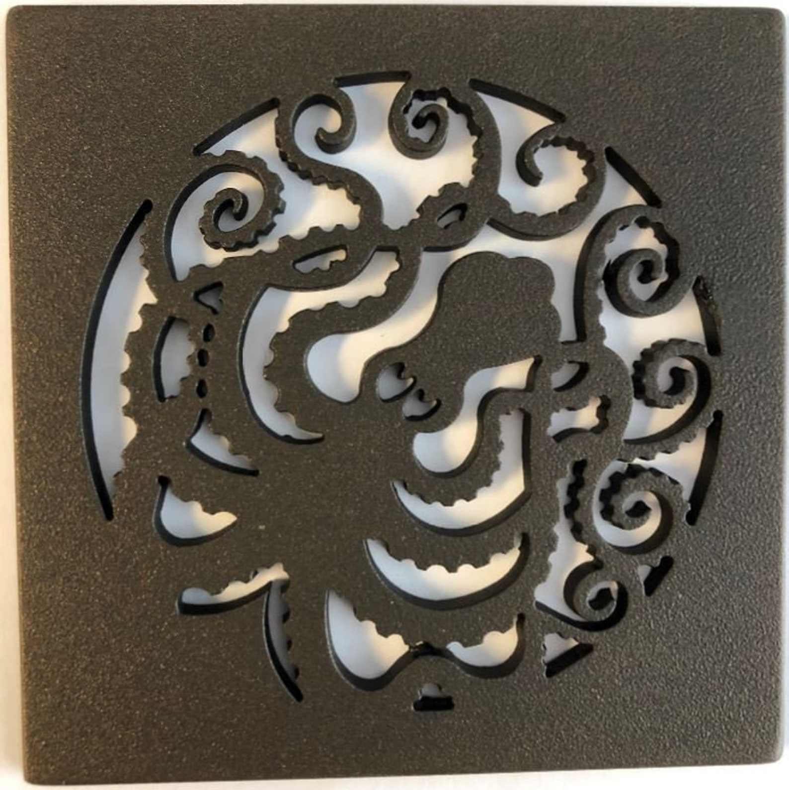 5 Square Shower Drain Cover Octopus Design Replacement Etsy