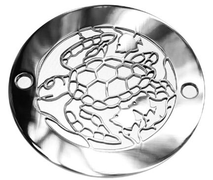 Shower Drain Cover, 4 Inch Round Cover, Sharks Design by Designer