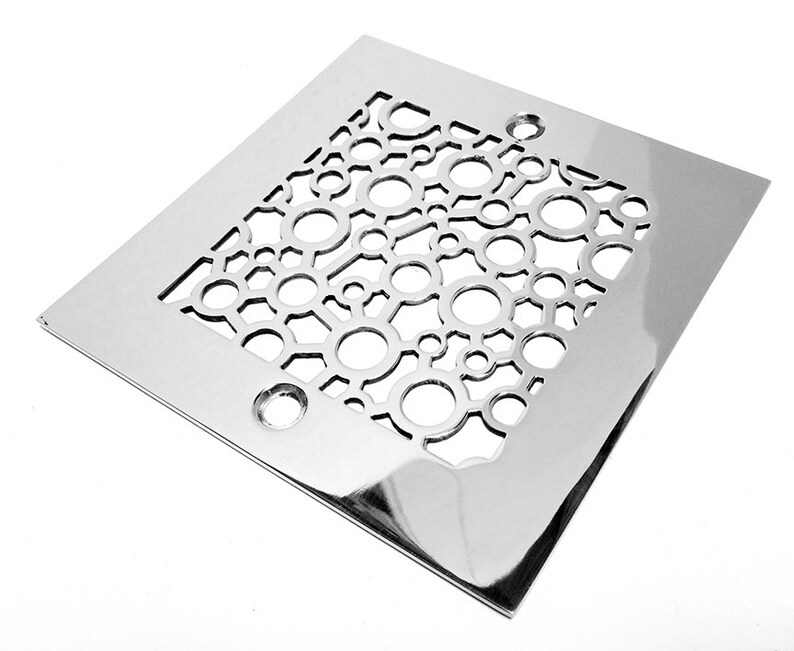 4 Inch Square Shower Drain Cover Bubbles by Designer Drains Etsy