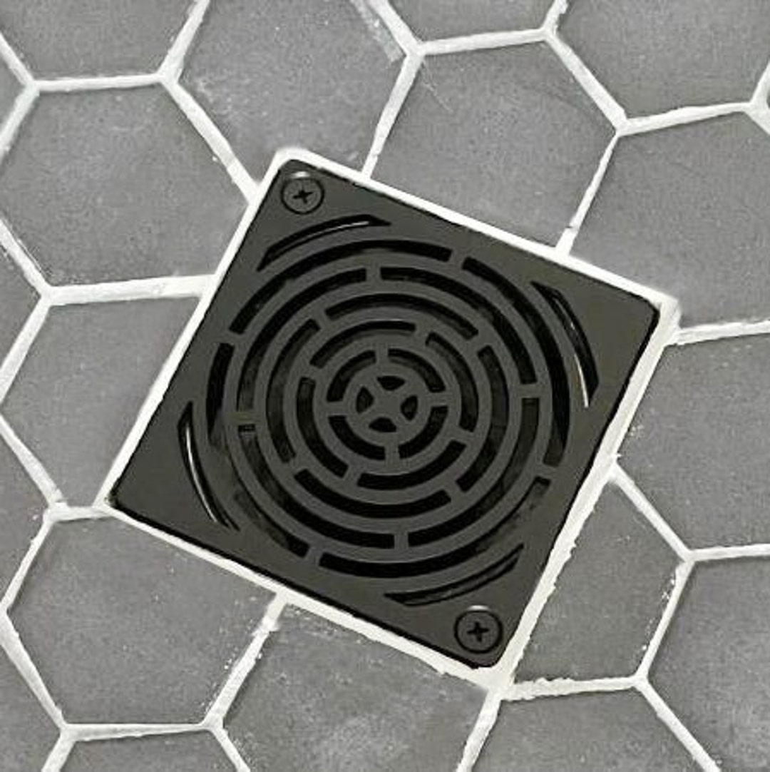 Shower Drain Cover, Square Replacement for Schluterkerdi, Maze Design