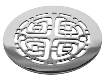 Shower Drain Cover, 4.25 Inch Round, Celtic Design by Designer Drains