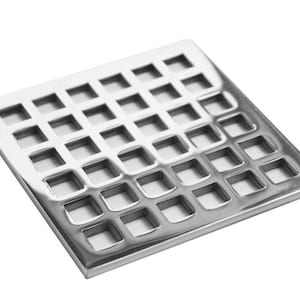 3.75&quot; Square Shower Drain - Replacement For Ebbe - Geometric No. 7