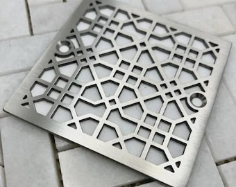 Moresque Stainless Steel Shower Drain Cover - Oatey 42320 Replacement
