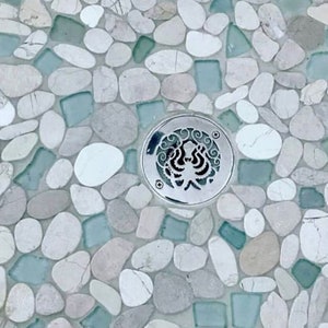 Shower Drain, 4.00" Diameter, Octopus Design by Designer Drains