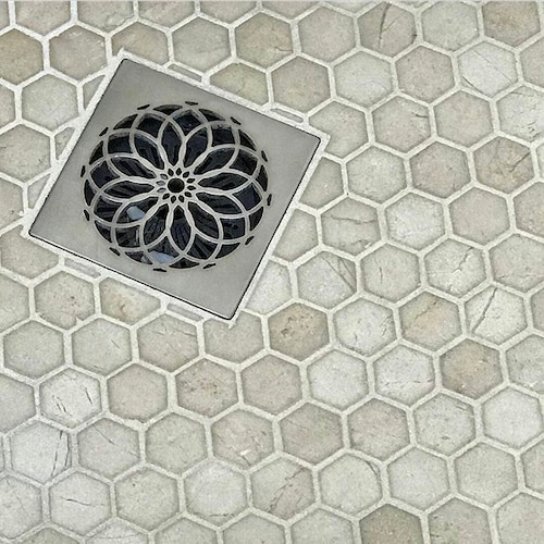 4 Inch Square Shower Drain Cover Nautilus by Designer Drains Etsy