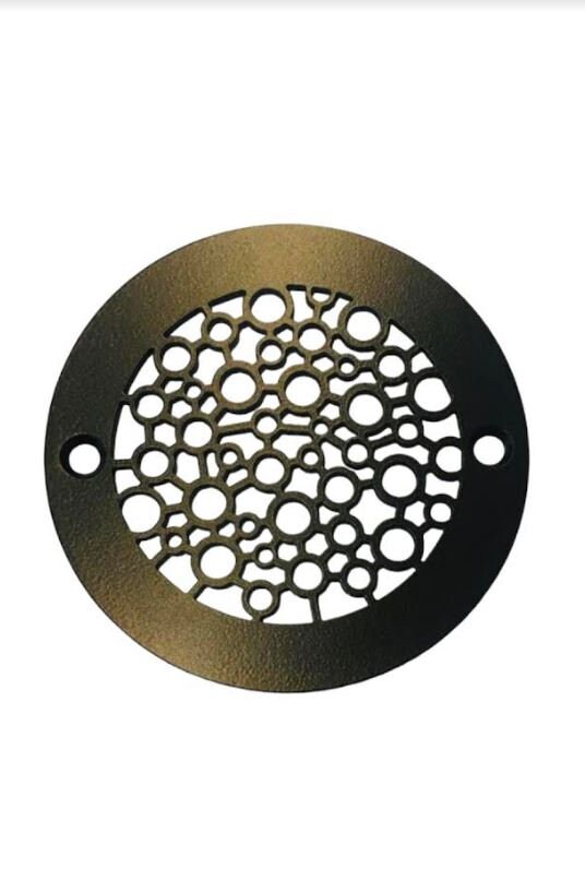 Shower Drain Cover, 4 Inch Round Replacement for Oatey, Bubbles Design 