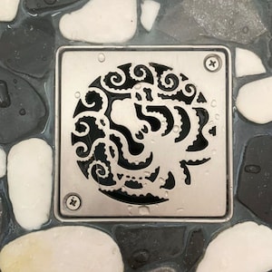 Shower Drain Cover, Schluter-Kerdi Replacement Cover - Octopus Design