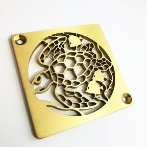 Sea Turtle Shower Drain Cover Replacement for Schluter-Kerdi Bathroom Decor